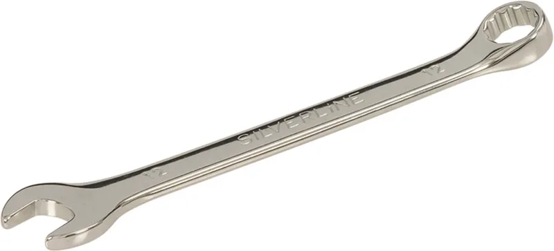 Steekringsleutel - Gehard Staal - 12 mm - Hoogglans Chroom de Silverline – image du produit