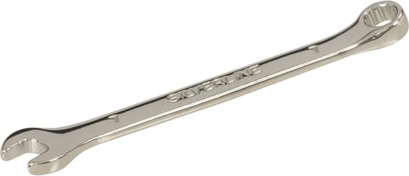 Steekringsleutel - gehard staal - 7 mm - chroom - hoogglans afwerking von Silverline – Produktbild