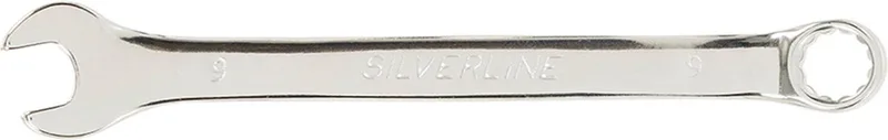 Steekringsleutel - gehard staal - 9 mm - chroom - hoogglans afwerking by Silverline – product image