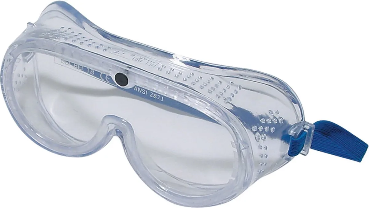 Veiligheidsbril - Directe ventilatie - Breed zicht - Lichtgewicht de Silverline, Transparent – image du produit