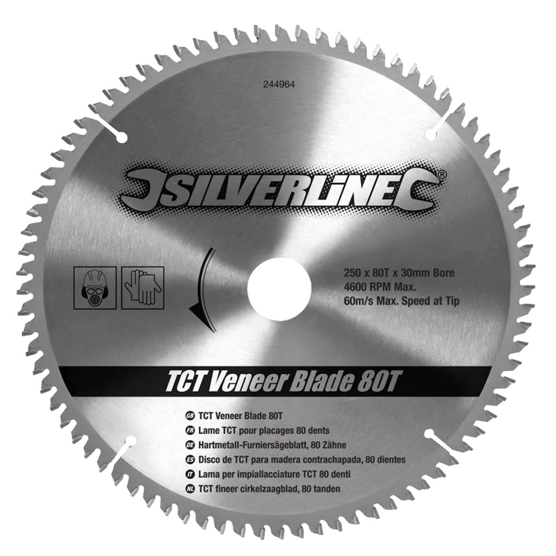 Zaagblad 250 x 30/25/20/16 mm 80 Tands by Silverline – product image
