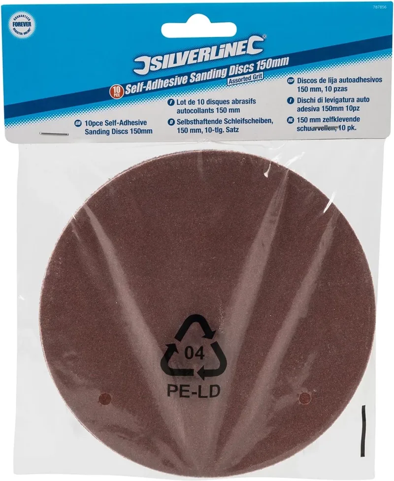 Zelfklevende schuurschijven - Ø 150 mm - 3 korrelmaten - set van 10 stuks von Silverline – Produktbild