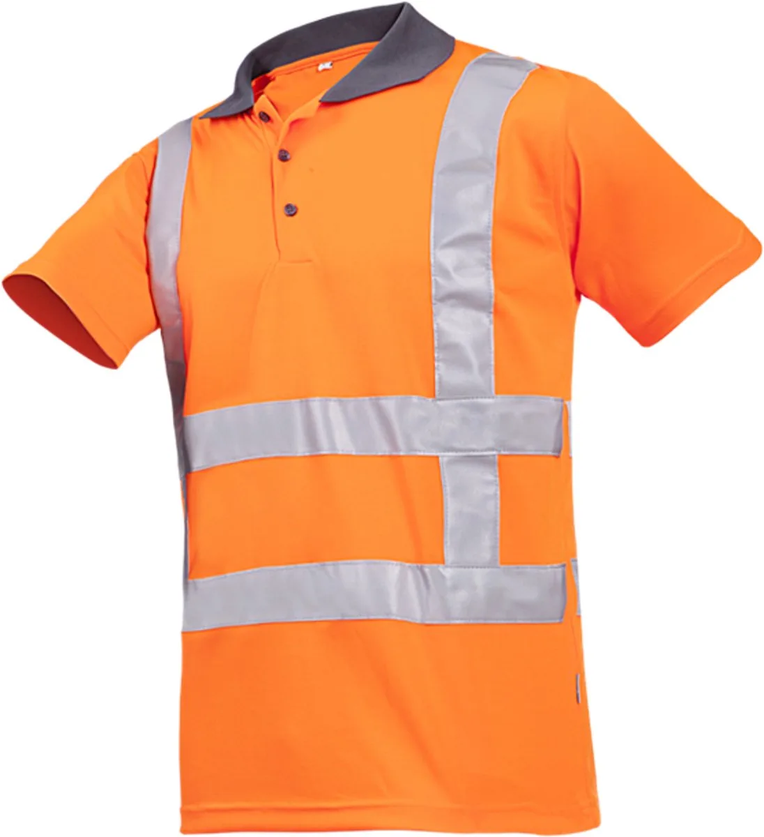 Genari 3868 RWS polo van Sioen, Oranje, Fluorescerend, XXL – productafbeelding
