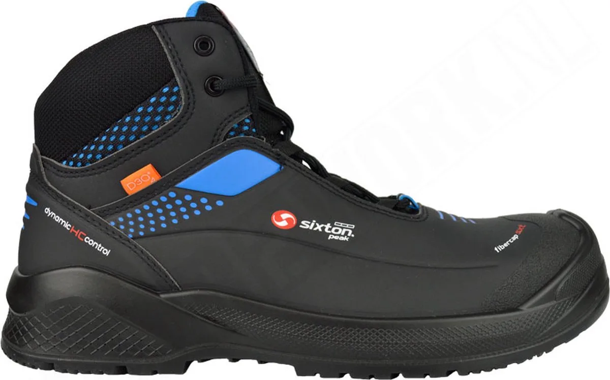 Resolute Forza High Werkschoen ESD S3 43469-05 - Mannen - Zwart/Blauw van Sixton Peak, Zwart, 47 – productafbeelding