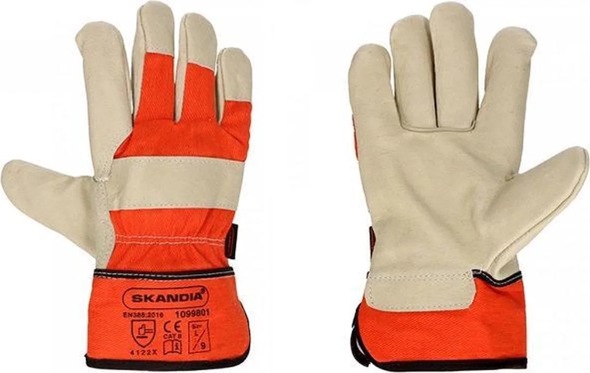Handschoen Classic Comf. 11-XXL van Skandia, Grijs, Oranje – productafbeelding