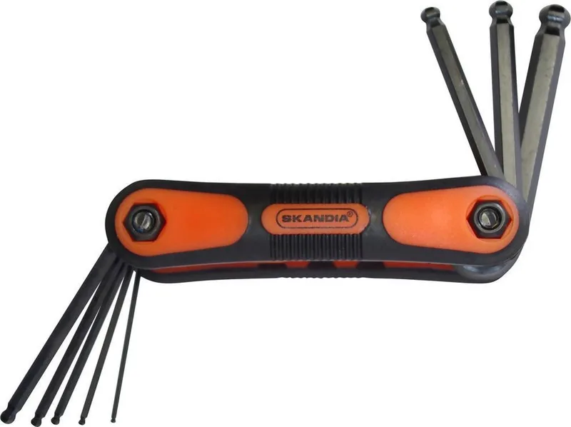 inbussleutelset kogelkop zakmes model 8-delig by Skandia, Zwart-oranje – product image