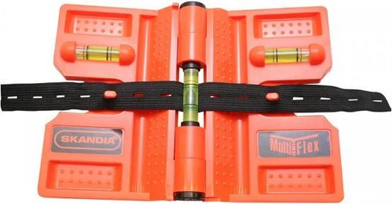 magnetische waterpas met 3 libellen voor hoeken by Skandia, Orange – product image