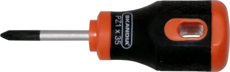 schroevendraaier stubby Pozidrive kruiskop PZ1, 35/90 mm by Skandia, Orange – product image