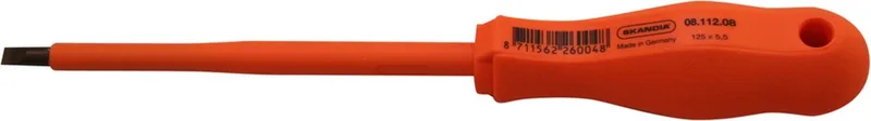 VDE schroevendraaier puntbreedte 5,5 mm, 125/225 mm von Skandia, Orange – Produktbild