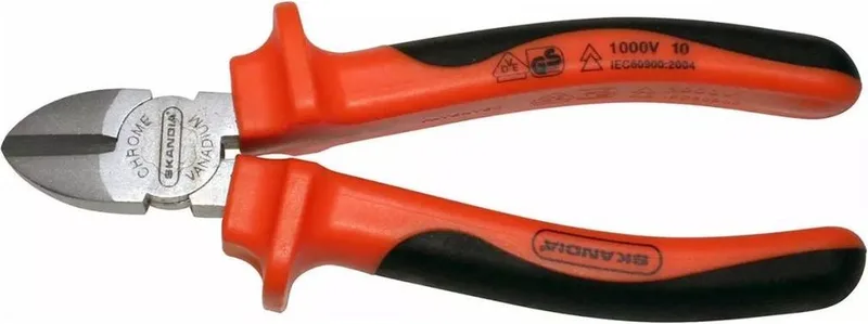 Zijsnijtang - 160 mm VDE 2C von Skandia, Orange – Produktbild