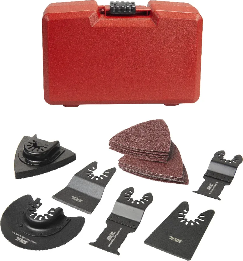 18-Delige Multitool accessoires - Multitool set - Met Zaagblad, Invalzaagblad, Schuurschijf, Schraper - Schuurpapier - Geschikt Voor Skil Multitool van Skil – productafbeelding