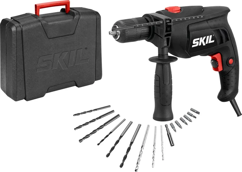 6280CK Klopboormachine - 550W - Snelspanboorkop - Inclusief koffer en 16 bit- en booraccessoires de Skil – image du produit