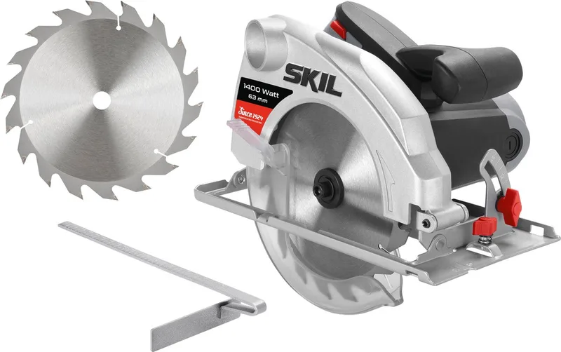 Cirkelzaag 1400W - Zaagcapaciteit 63mm - Cirkelzaagmachine - Inclusief 2 Stuks Zaagblad 18 tanden & Breedtegeleider- Skil 1054 AA de Skil – image du produit