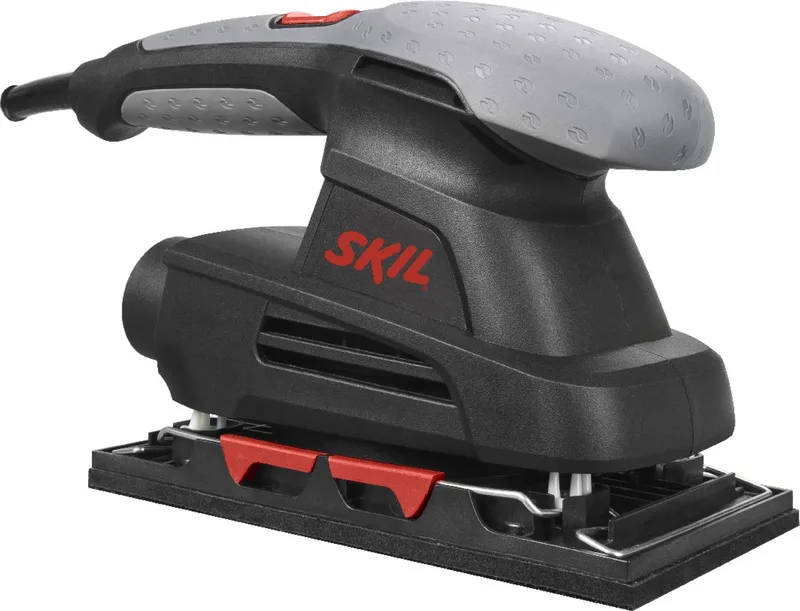 Vlakschuurmachine 160W - Schuurmachine - Schuuroppervlak 92 x 185mm - Stofafzuiging - Met Klemmen en Klithechting - Inclusief 3 Vellen Schuurpapier de Skil – image du produit