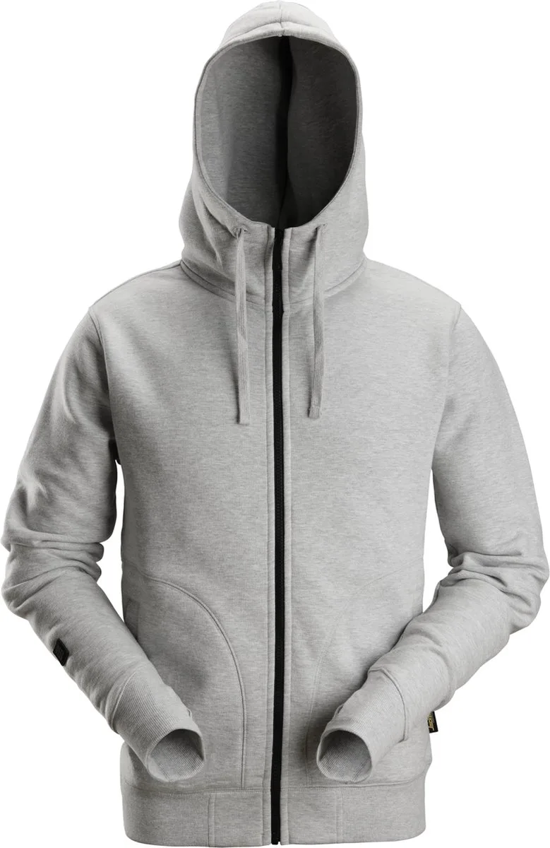Snickers 2890 AllroundWork, Hoodie Volledige Rits - Grijs Melange de Snickers Workwear, Grijs Melange, M – image du produit