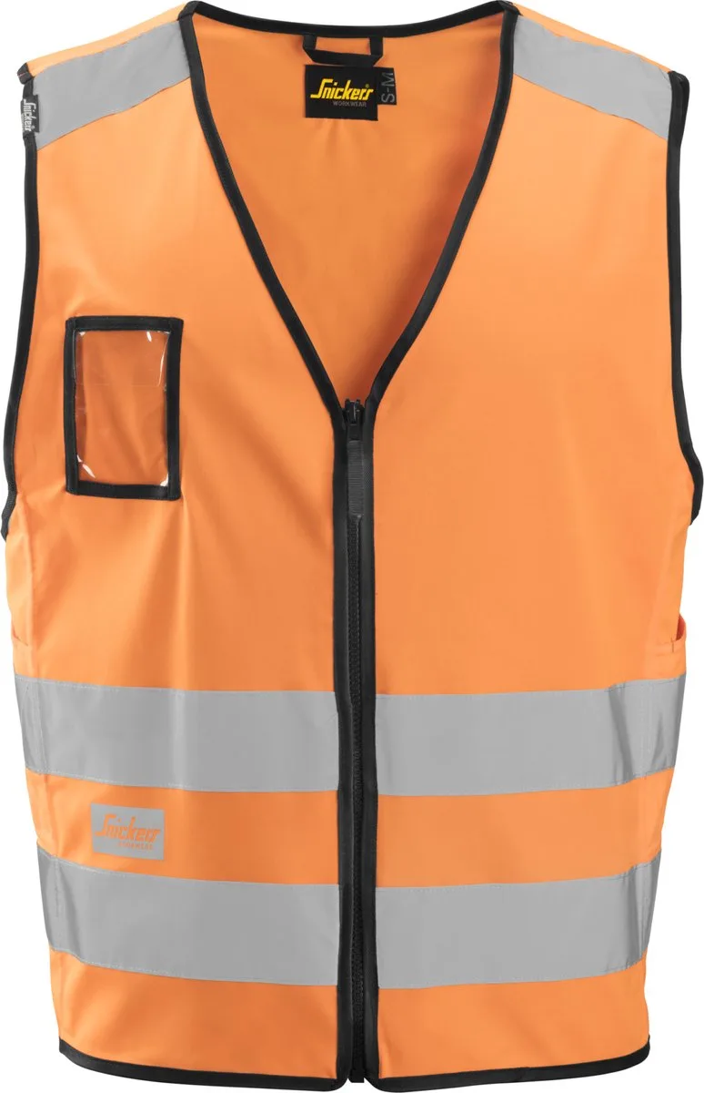 Snickers 9153 Vest High Visibility, Klasse 2 - Oranje, High Visibility by Snickers Workwear, Orange, High Visibility, XXL – product image