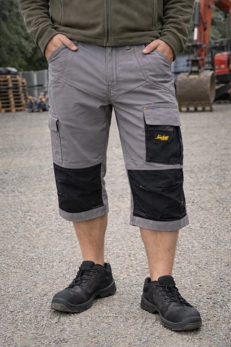Werkbroek 3/4 Snickers Ripstop Pirate Trousers – Donkergrijs/Zwart de Snickers Workwear, Donker grijs, 42 – image du produit