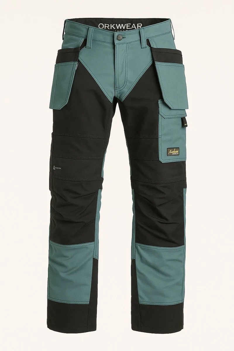 Werkbroek Snickers RuffWork Trousers HP – Petrol/Zwart fra Snickers Workwear, Blå, 084 – produktbillede