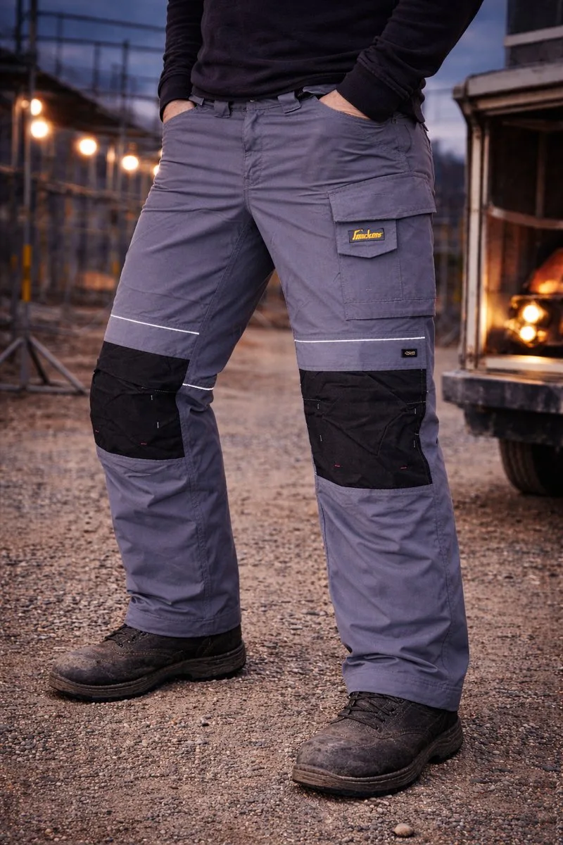 Werkbroek Snickers Workwear 3619 Power Winter Trousers – Steel Grey/Black (5804) – Gevoerde Winter Werkbroek fra Snickers Workwear, Grå, 040 – produktbillede