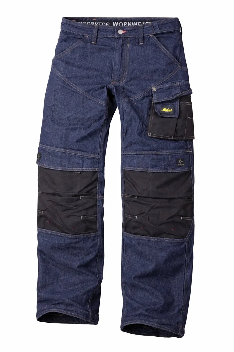 Werkbroek Snickers Workwear Craftsmens Denim – 3355 – Denim/Zwart – Maat 250 de Snickers Workwear, Bleu – image du produit