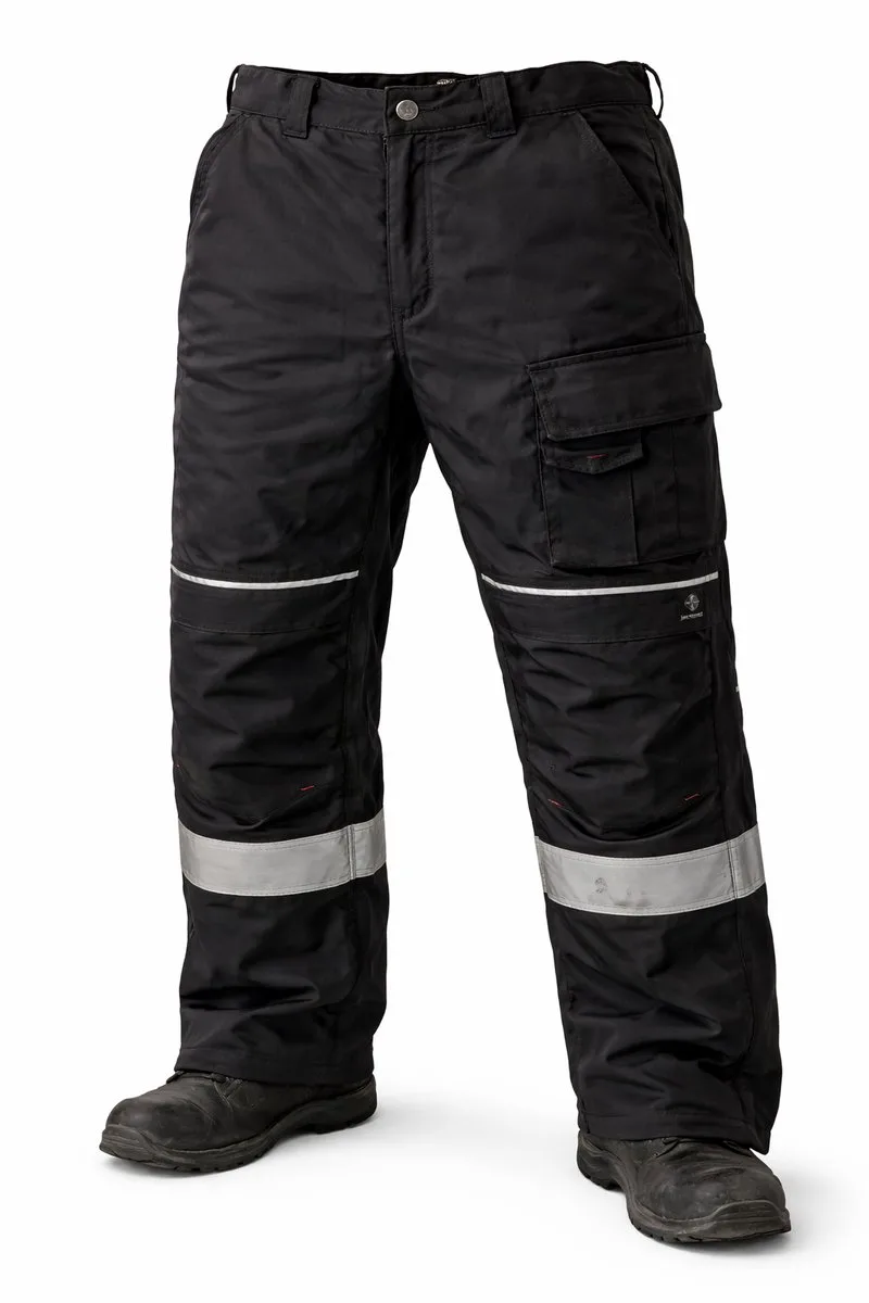 Werkbroek Snickers Workwear Gevoerd – Zwart – Reflecterend – Duurzame Winter Werkbroek von Snickers Workwear, Schwarz, 146 – Produktbild