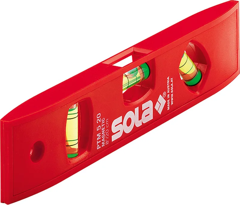 PTM 5 20 Torpedo Waterpas - Magnetisch – 01430601 van Sola, Rood – productafbeelding