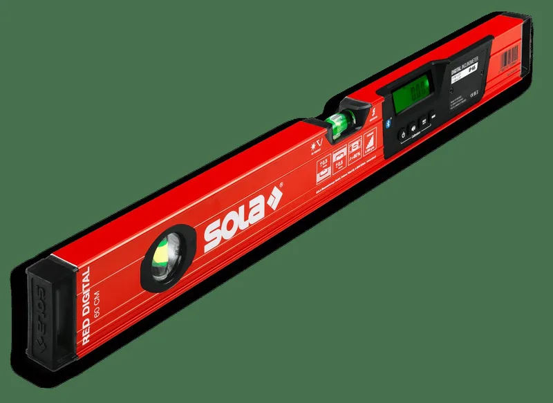RED 60 Digital Waterpas met Bluetooth 60 cm - 01730801 - 0.60 m van Sola, Rood – productafbeelding