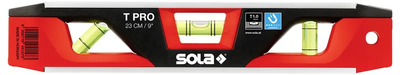 T PRO 01430701 Magnet-Wasserwaage mit Magnet 230 mm 180 ° 0.50 mm/m fra Sola – produktbillede 2 af 2