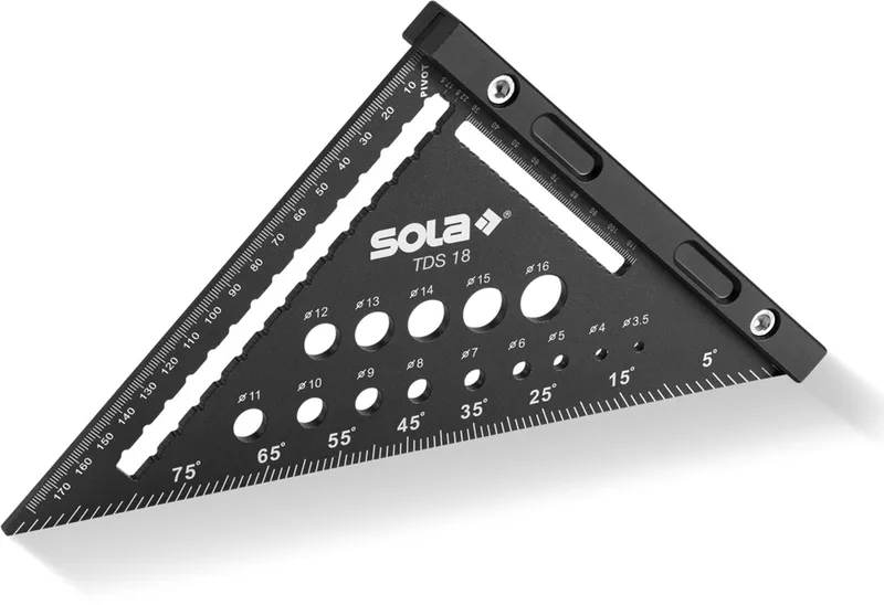 TDS18 Meetdriehoek Winkelhaak 18 cm – 56160601 by Sola, Black – product image