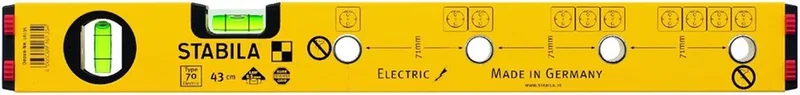 43cm Type 70 electric waterpas elektricien - 16135 van Stabila, Kleurloos – productafbeelding 1 van 4
