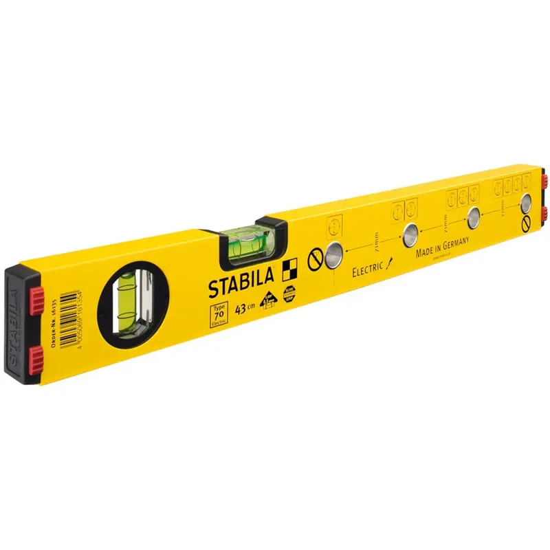 43cm Type 70 electric waterpas elektricien - 16135 van Stabila, Kleurloos – productafbeelding 4 van 4