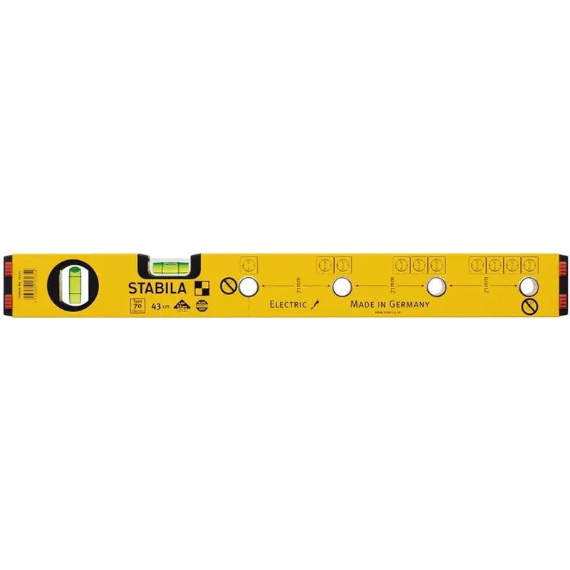 43cm Type 70 electric waterpas elektricien - 16135 van Stabila, Kleurloos – productafbeelding 2 van 4