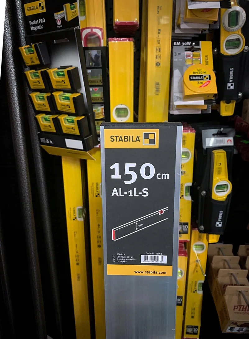 AL-1L-S Aluminium Waterpas 150 cm van Stabila – productafbeelding