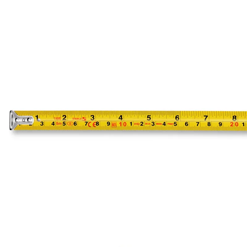 BM 100 cm+inch 19567 Rolmaat 5 m ABS van Stabila, Kleurloos – productafbeelding 3 van 5