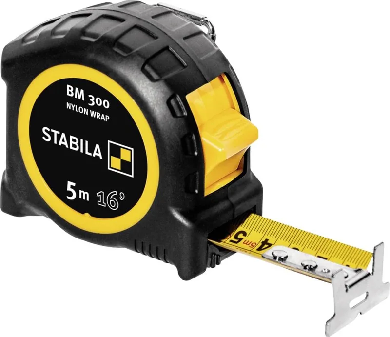 BM 300cm+inch 19576 Rolmaat 5 m ABS-PC by Stabila, Kleurloos – product image