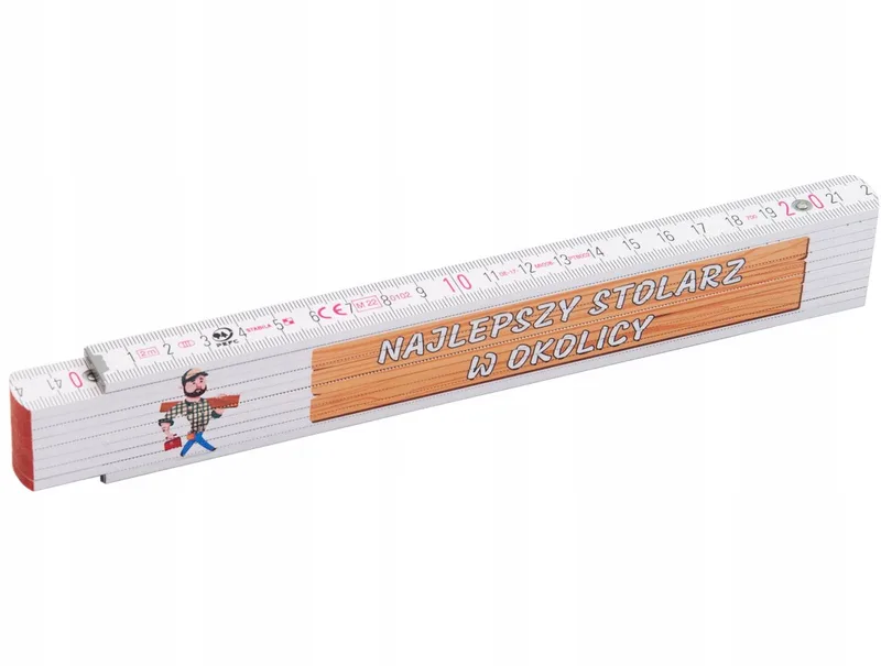 Houten Rolmaat "Beste Timmerman" - 2m by Stabila, White – product image