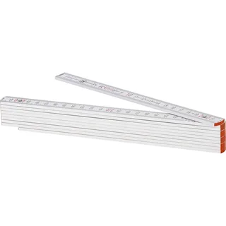 Stabila 01334 Duimstok - hout - wit - 2m van Stabila, Rood – productafbeelding 2 van 3