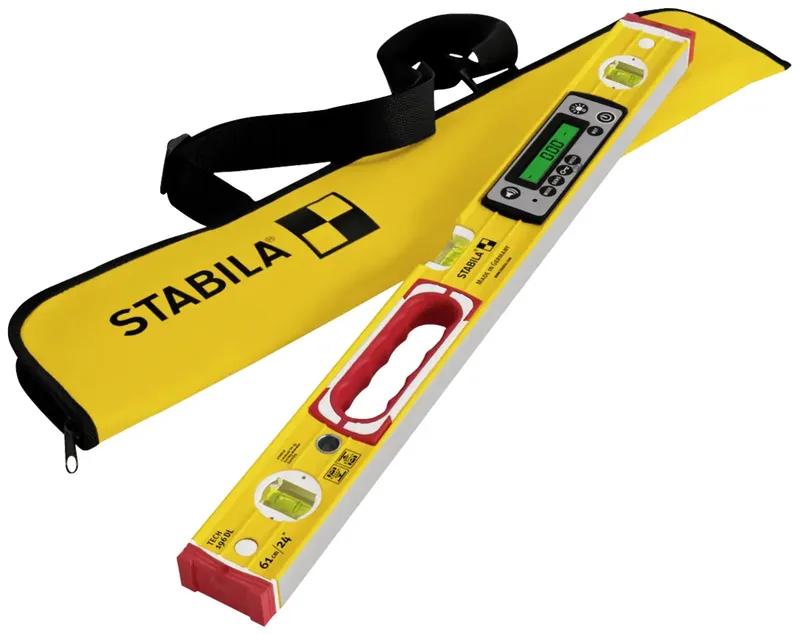 Stabila 19829-ISO Digitale Wasserwaage kalibriert (ISO) mit Rutschstopper, inkl. Tasche 61 cm 0.5 mm/m by Stabila – product image
