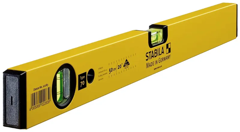 Type 70, 50 cm 2283-ISO Leichtmetall-Wasserwaage kalibriert (ISO) 50 cm 0.5 mm/m de Stabila – image du produit