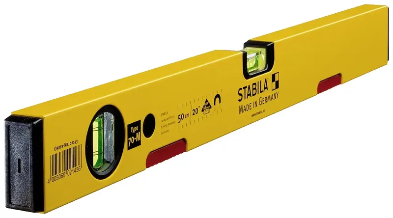 Type 70 M, 50 cm 2143-ISO Leichtmetall-Wasserwaage kalibriert (ISO) 50 cm 0.5 mm/m de Stabila – image du produit
