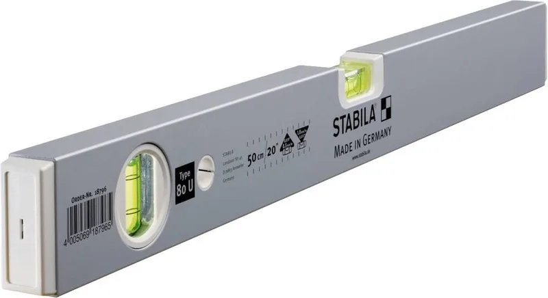 Type 80 U 18796 Waterpas 50 cm 0.5 mm/m van Stabila, Kleurloos – productafbeelding