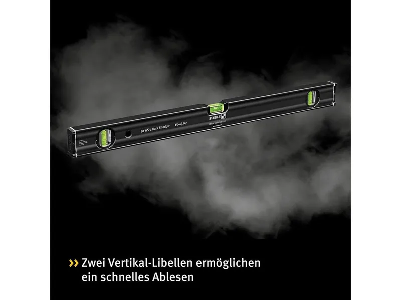 Wasserwaage 80AS-2 Set Dark Shadow, (2 St., 60 cm, 120cm), Aluminium by Stabila, Black – product image 3 of 5