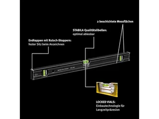 Wasserwaage 80AS-2 Set Dark Shadow, (2 St., 60 cm, 120cm), Aluminium by Stabila, Black – product image 4 of 5
