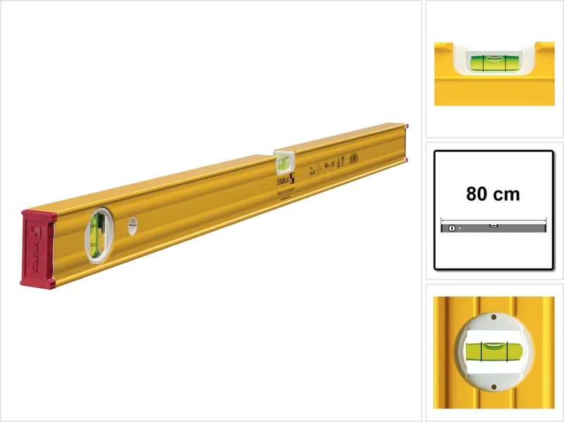 Waterpas 80AS Blok, 80 cm van Stabila, Kleurloos – productafbeelding 1 van 5