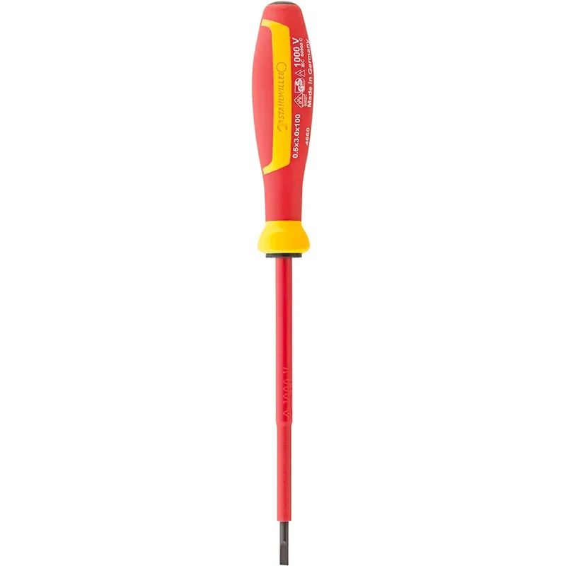 Tournevis Plat Isolé Électriquement Drall⁺ 4660 Vde 0.6x3.5 Mm 100 Mm de Stahlwille – image du produit
