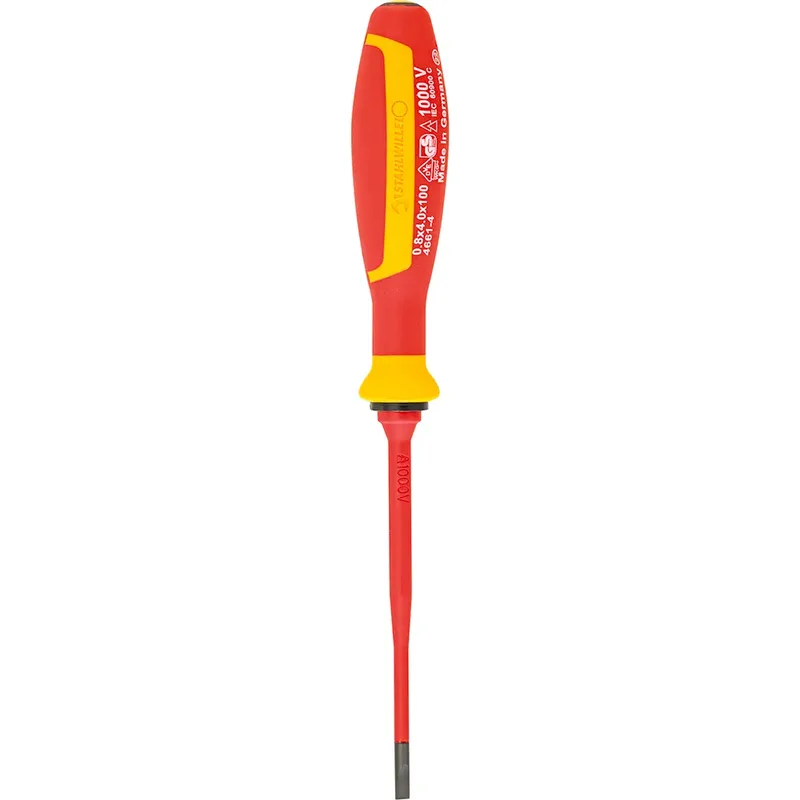 Tournevis Plat Isolé Électriquement Drall⁺ 4661 Vde 0.8x4 Mm 100 Mm de Stahlwille – image du produit