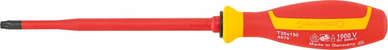 Geïsoleerde Torx Schroevendraaier T30 x 150mm VDE DRALL+ by Stahlwille – product image