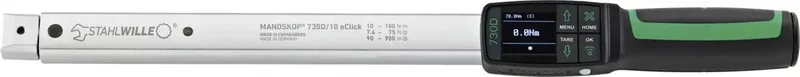 MANOSKOP® 730D/10 eClick 96501410 Drehmomentschlüssel kalibriert (ISO) 9 x 12 mm 10 - 100 Nm by Stahlwille – product image 1 of 2