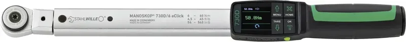 MANOSKOP® 730DR/6 eClick 96501206 Drehmomentschlüssel kalibriert (ISO) mit Knarre 3/8 (10 mm) 6 - 60 Nm de Stahlwille – image du produit 1 sur 2