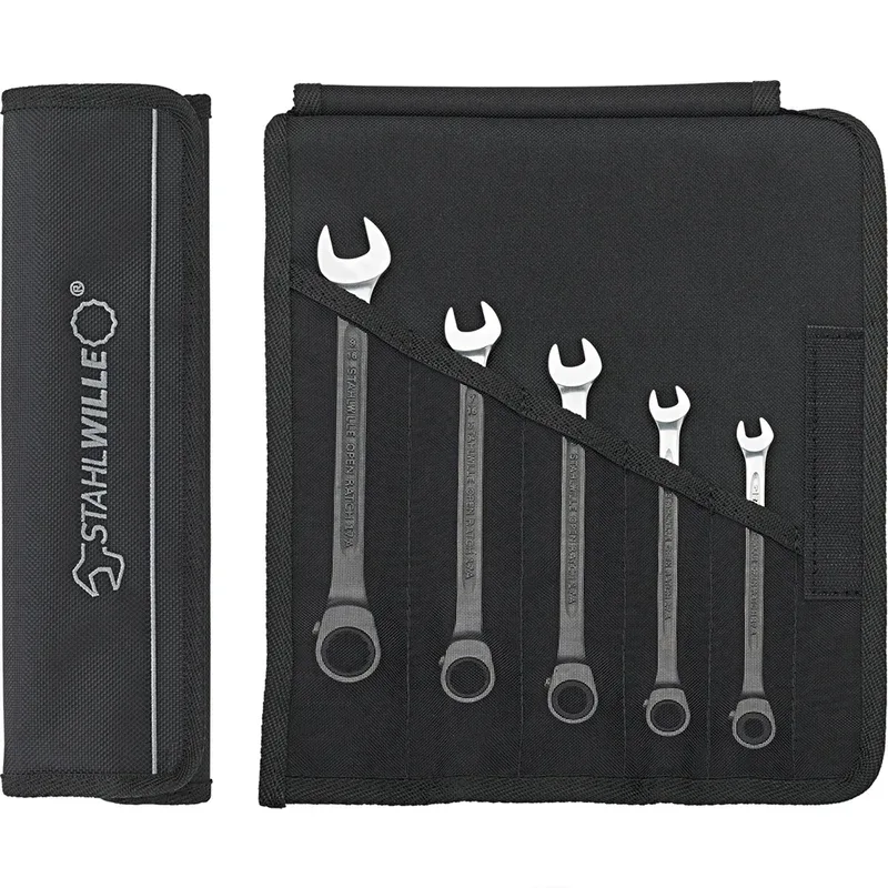 Open Ratch 17/5 8-19 Combinatiesleutelset Met Ratel 5 Stukken by Stahlwille – product image